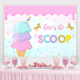 Hier ist Der Scoop Eis Creme Bälle Süss Geburtstag Hintergrund